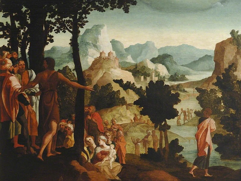 1495-Jan van Scorel - San Giovanni Battista predica al Giordano